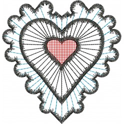 Patch "Coração" 14,5 x 15 CM- Termocolante