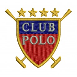 Patch Brasão "Polo Club" 5,5 X 5 Cm