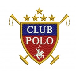 Patch Brasão "Polo Club" 9 X 9 Cm