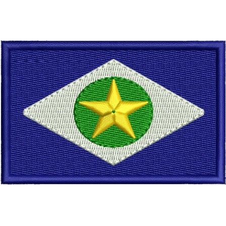 Patch Bandeira Mato Grosso 8 X 5 Cm