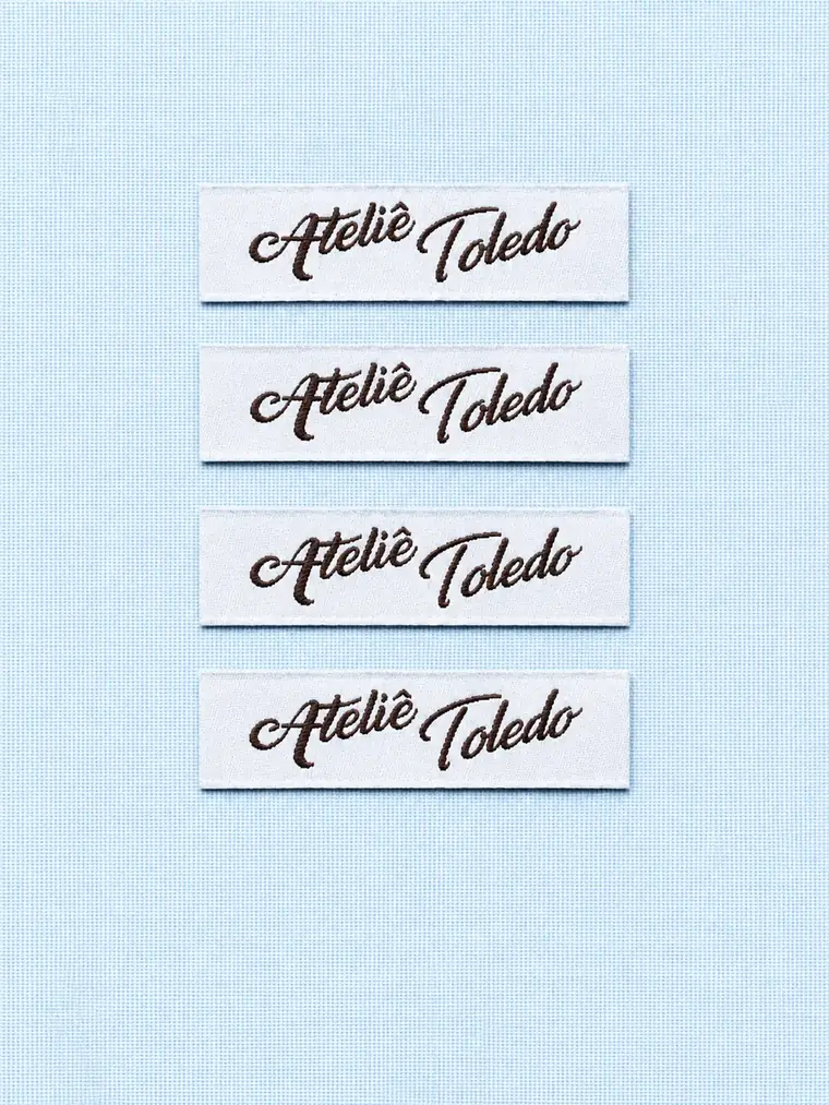 Etiqueta tecida personalizada produzida pela Master Bord